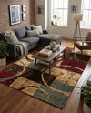 Bistro Lounge Collection Area Rug -  Ristretto Rectangle Multi  lifestyle 10