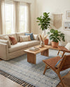 Sustainable Nomad Terrace Collection Area Rug - Reef Rectangle Cool Gray  lifestyle 41
