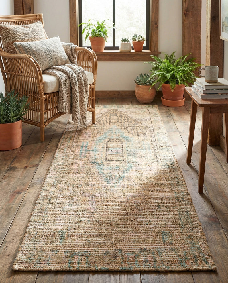 Savannah Threads Collection Area Rug -  Mojave Runner Khaki and Ivory  lifestyle 46