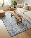Tribal Terrace Treasures Collection Area Rug - Mayan Marina (Blue) Rectangle Blue  lifestyle 17