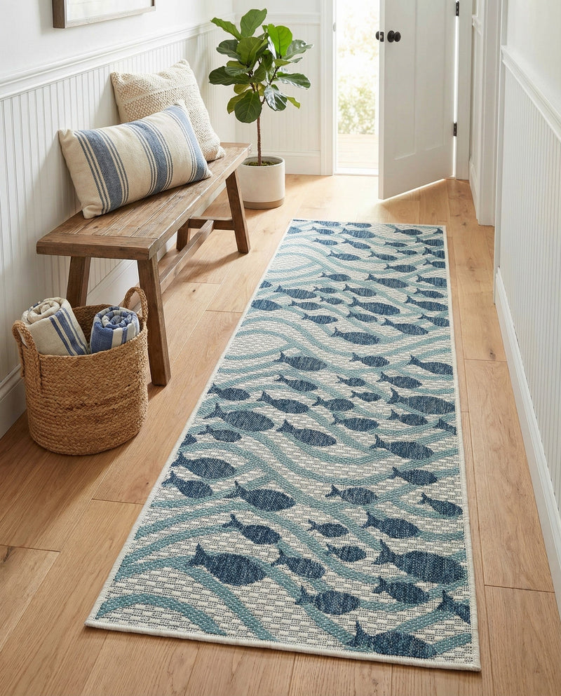 Seaside Haven Rugs Collection Area Rug -  Harbor Runner Blue  lifestyle 19