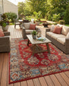 Patio Heritage Collection Area Rug -  Terrace Rectangle Antique Red  lifestyle 24