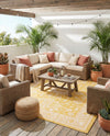 Tribal Terrace Treasures Collection Area Rug -  Incan Isle (Yellow) Rectangle Yellow  lifestyle 29