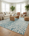 Savannah Escape Collection Area Rug - Serengeti Rectangle Teal  lifestyle 15