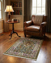 Persian Elegance Collection Area Rug -  Kerman (Green) Rectangle Green  lifestyle 7