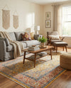 Seville Stripes Collection Area Rug - Cadiz (Yellow) Rectangle Yellow  lifestyle 9