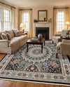 Persian Elegance Collection Area Rug -  Hamedan (Navy Blue) Rectangle Navy Blue  lifestyle 10