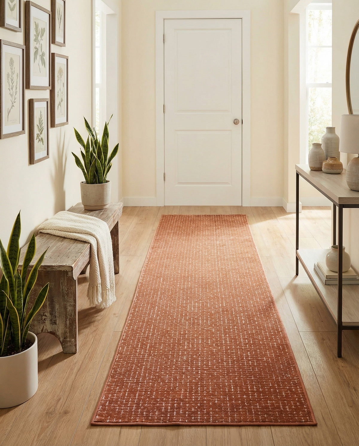 Aravalli Collection Area Rug -  Jaisalmer Runner Dusty Pink  lifestyle 152