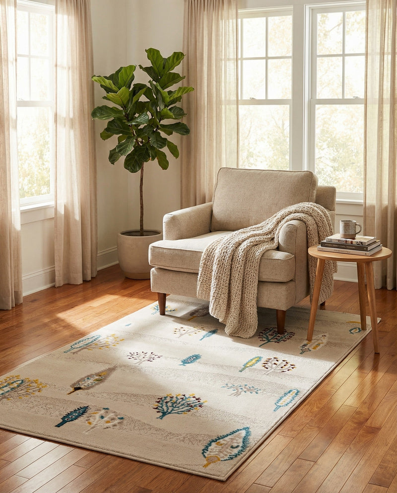 Coastal Haven Collection Area Rug -  Surfside Rectangle Ivory  lifestyle 16
