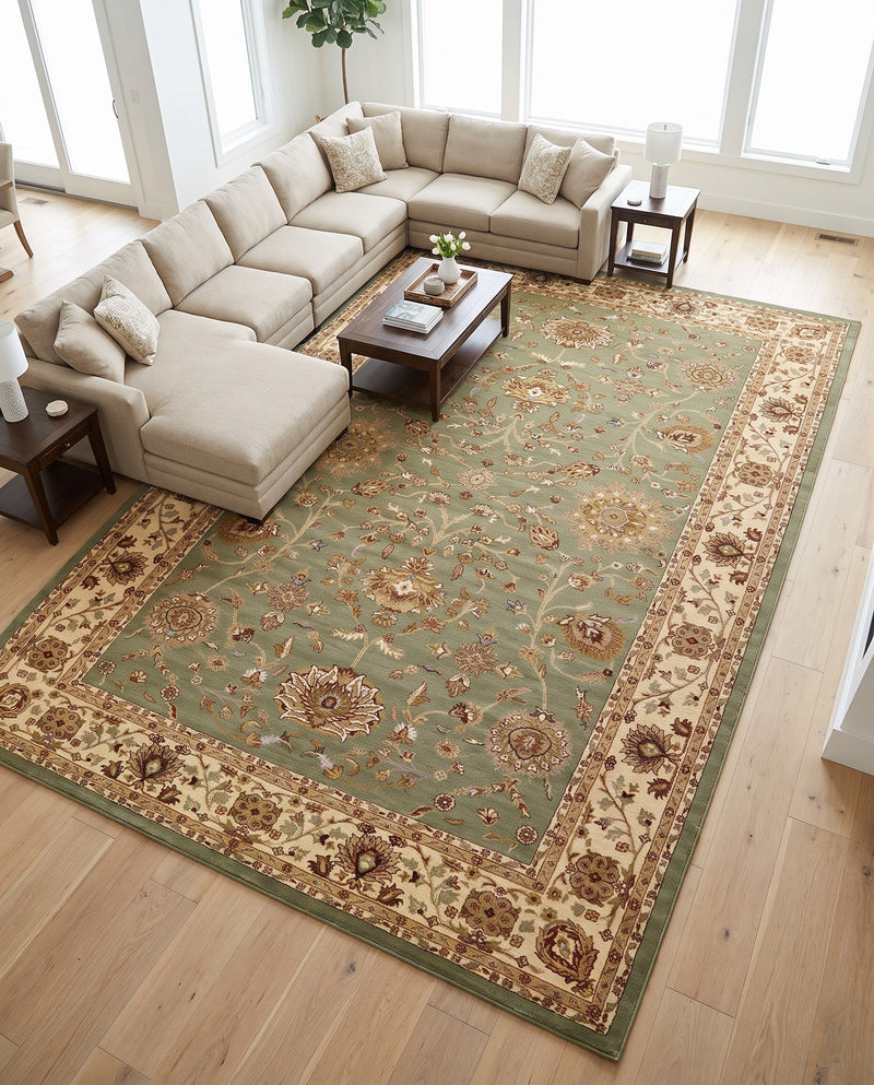 Jaipur Elegance Collection Area Rug -  City Rectangle Light Green  lifestyle 15