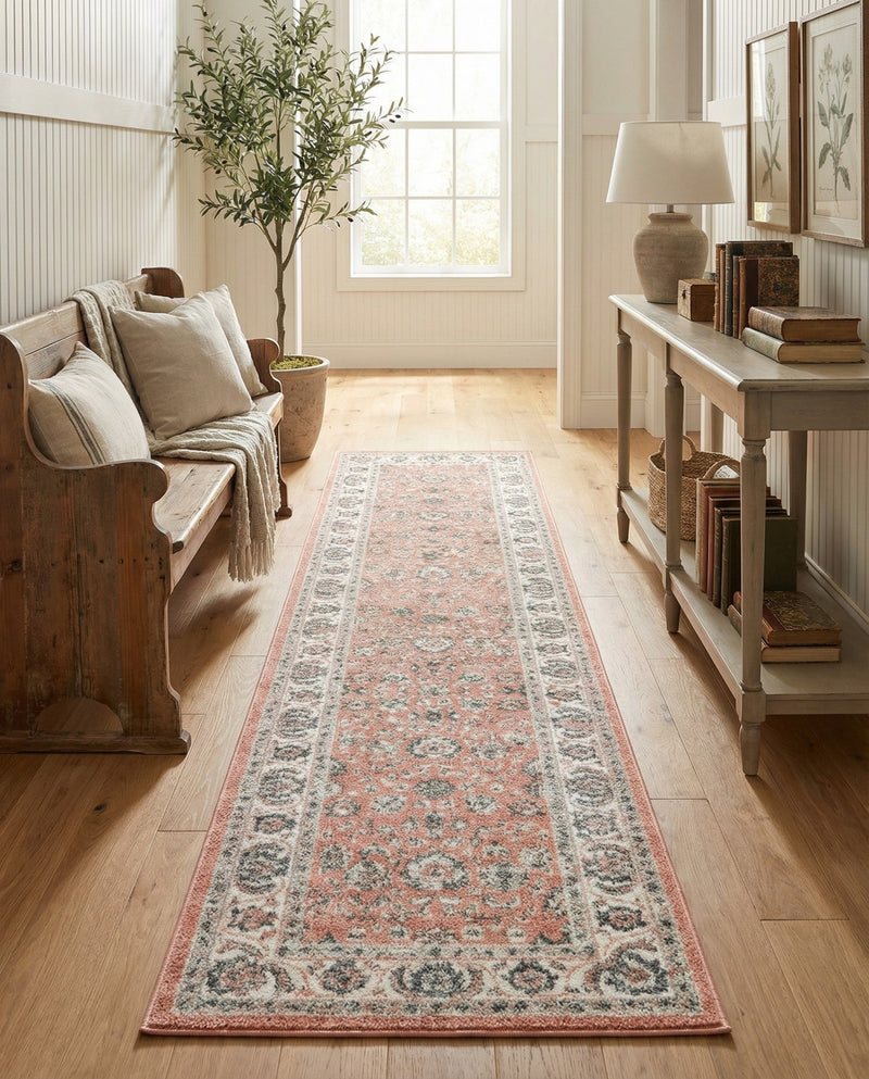 Adriana Terrace Collection Area Rug -  Positano (Rose) Runner Rose  lifestyle 33