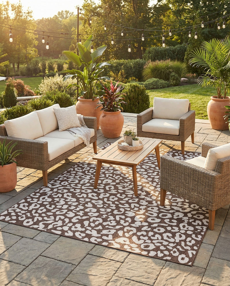 Savannah Escape Collection Area Rug -  Amazon (Brown) Rectangle Brown  lifestyle 11