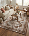 Savannah Elegance Collection Area Rug -  Tybee (Brown) Rectangle Brown  lifestyle 16
