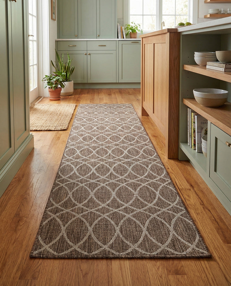 Savannah Pergola Collection Area Rug -  Pavilion (Brown) Runner Brown  lifestyle 50
