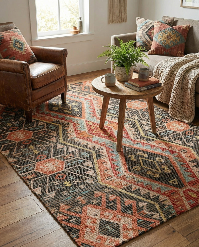 Savannah Threads Collection Area Rug - Yosemite Rectangle Multi  lifestyle 8