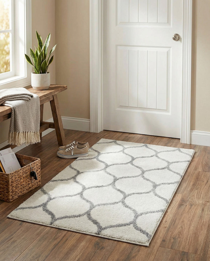 Trellis Mosaic Collection Area Rug -  Pergolatown (Ivory) Rectangle Ivory  lifestyle 4