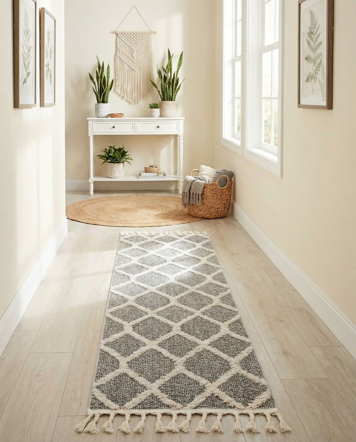 Sahara Chic Collection Area Rug -  Tuareg Runner Gray  lifestyle 157