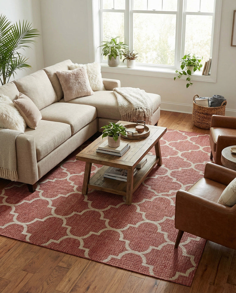 Savannah Pergola Collection Area Rug - Arbor (Rust Red) Rectangle Rust Red  lifestyle 13