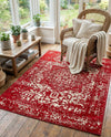 Georgetown Rugs Collection Area Rug - Dupont (Red) Rectangle Red  lifestyle 25