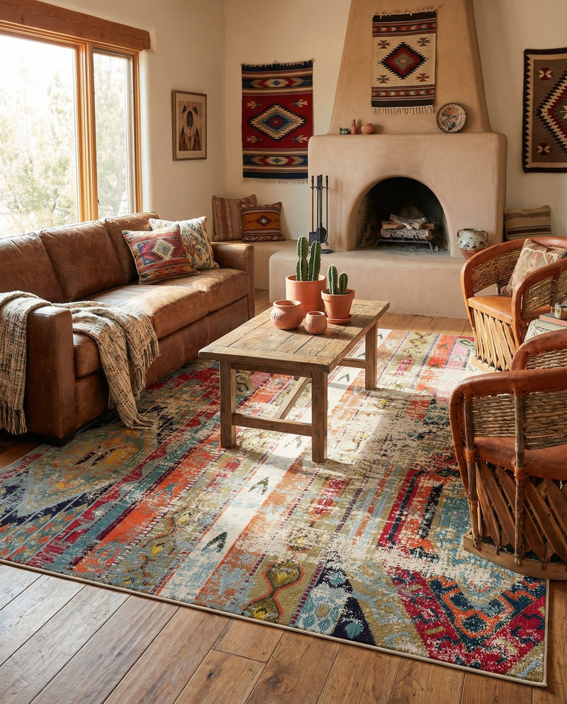 Sedona Vista Collection Area Rug -  Cholla Rectangle Multi  lifestyle 23