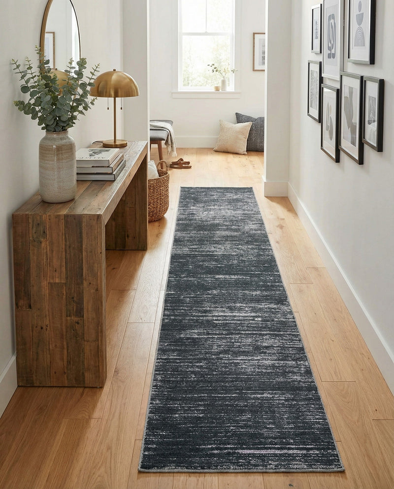 Sahara Essence Collection Area Rug - Oasis (Black) Runner Black  lifestyle 61