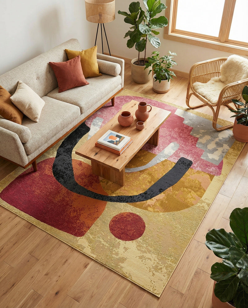 Urban Terrace Collection Area Rug -  Skyline Rectangle Multi  lifestyle 6