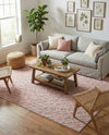 Garden Lattice Charm Collection Area Rug -  Pergola (Pink) Rectangle Pink  lifestyle 16