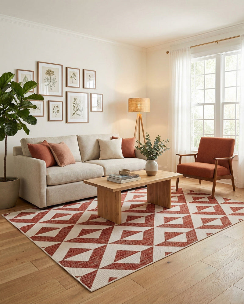 Urban Oasis Rugs Collection Area Rug -  Highrise (Rust Red) Rectangle Rust Red  lifestyle 20