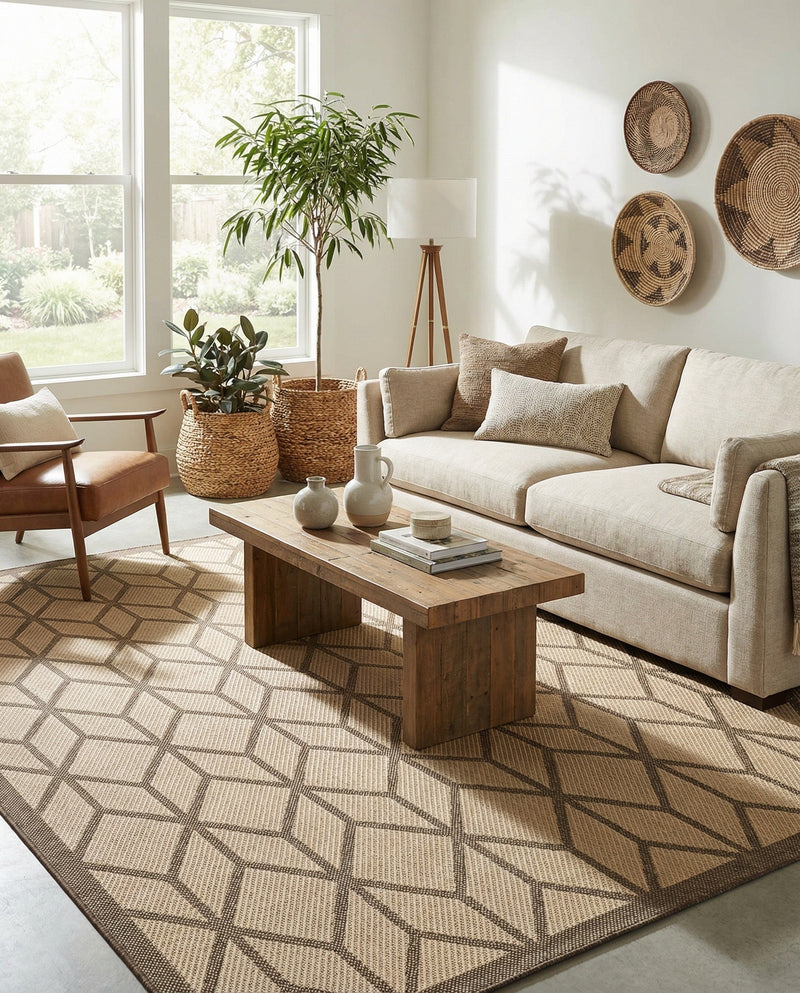 Sahara Sands Collection Area Rug -  Mut Square Mustard Yellow  lifestyle 42