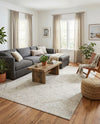Tribal Terrace Treasures Collection Area Rug - Mayan Marina (Light Gray) Rectangle Light Gray  lifestyle 22