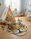 Whimsy Wonders Wool Collection Area Rug -  Rainbow Round Multi  lifestyle 6
