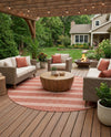 Urban Oasis Rugs Collection Area Rug -  District (Rust Red) Round Rust Red  lifestyle 53