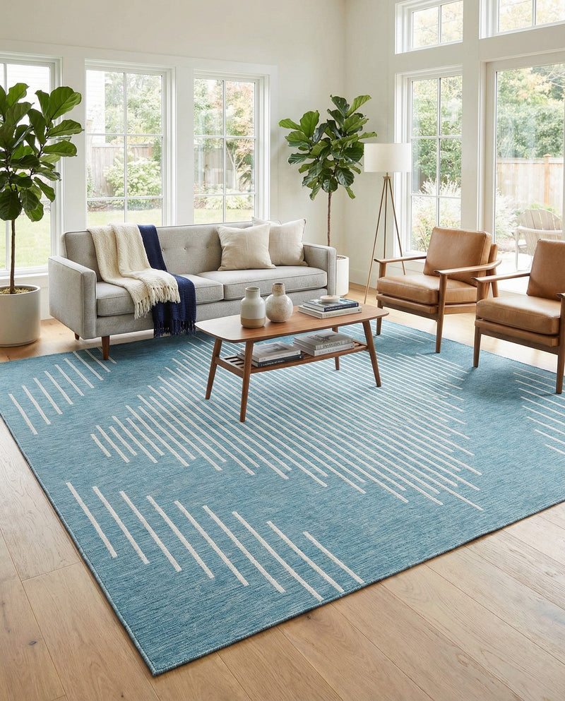 Urban Terrace Collection Area Rug -  Chelsea (Light Aqua) Square Light Aqua  lifestyle 58