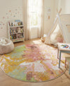 Wonder Tykes Collection Area Rug -  Flutter Round Multi  lifestyle 33