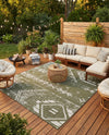 Desert Nomad Terrace Collection Area Rug - Sahara (Green) Square Green  lifestyle 73