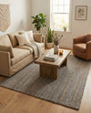 Woven Seaside Jute Collection Area Rug - Savannah (Gray) Rectangle Gray  lifestyle 20