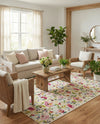 Seaside Blooms Collection Area Rug -  Meadow Rectangle Multi  lifestyle 36