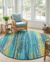 Seaside Haven Rugs Collection Area Rug -  Sandbar Round Multi.Blue  lifestyle 72