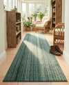 Jewel Oasis Collection Area Rug - Sapphire (Green) Runner Green  lifestyle 79