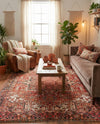Bazaar Chic Collection Area Rug -  Essaouira Square Rust Red  lifestyle 54