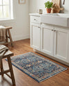 Seville Stripes Collection Area Rug -  Malaga (Navy Blue) Rectangle Navy Blue  lifestyle 12