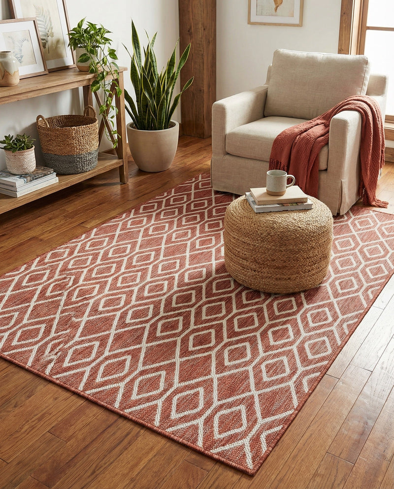 Urban Oasis Rugs Collection Area Rug -  Boulevard (Rust Red) Rectangle Rust Red  lifestyle 14