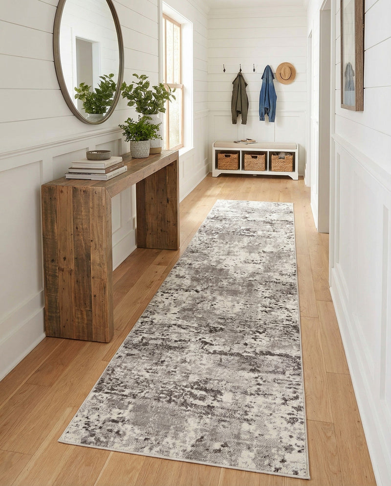Luminara Sands Collection Area Rug - Elysium (Stone Gray) Runner Stone Gray  lifestyle 57