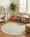 Urban Terrace Collection Area Rug -  Chelsea (Gray) Round Gray  lifestyle 31
