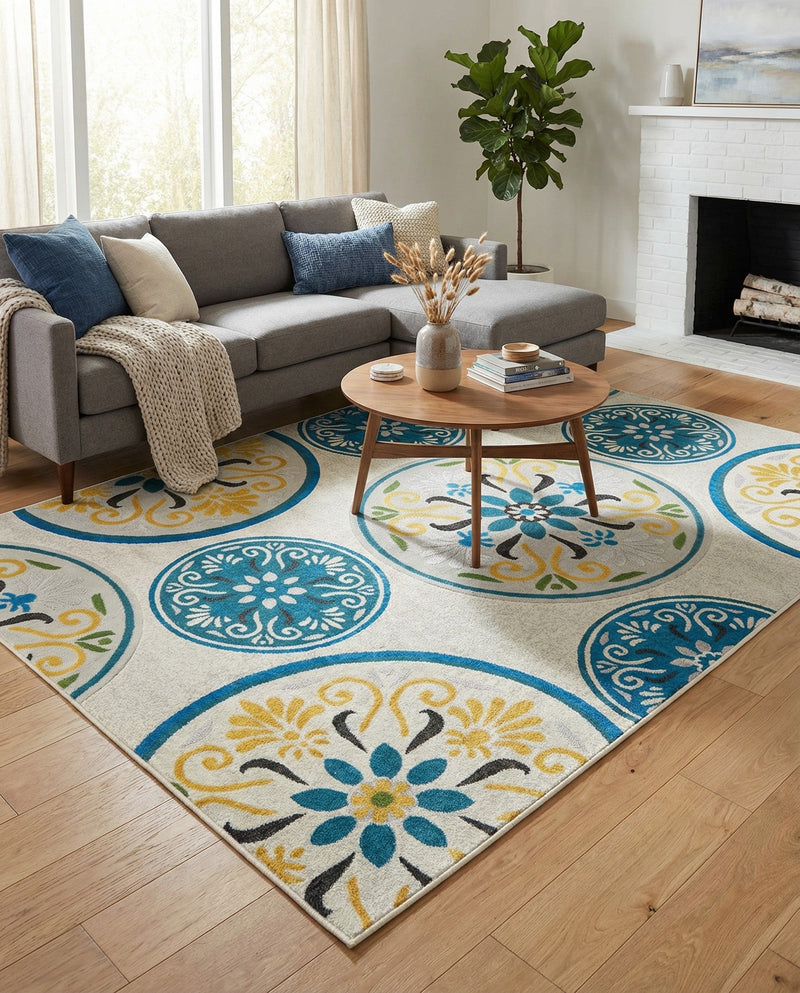Urban Terrace Collection Area Rug -  Deck Rectangle Cream  lifestyle 39