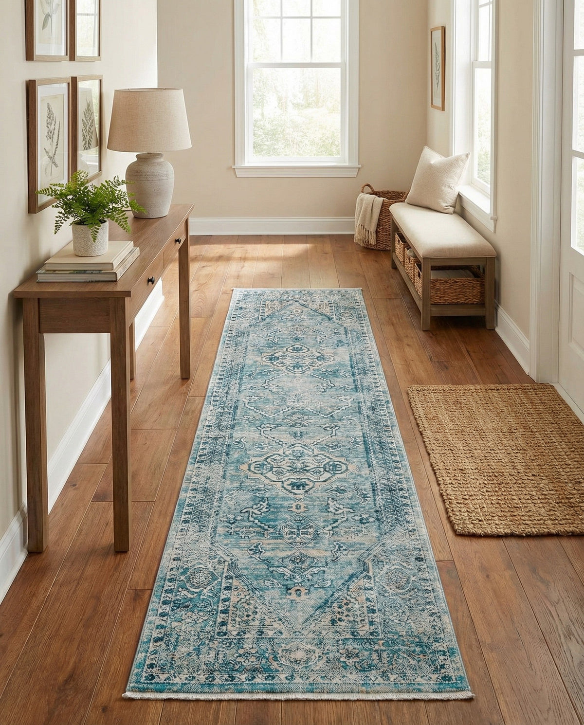 Coastal Haven Collection Area Rug -  Marina Runner Blue  lifestyle 96