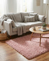 Alpine Plush Collection Area Rug - Verbier Rectangle Pink  lifestyle 8