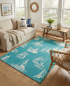 Seaside Haven Rugs Collection Area Rug -  Beachcomber Rectangle Teal  lifestyle 5