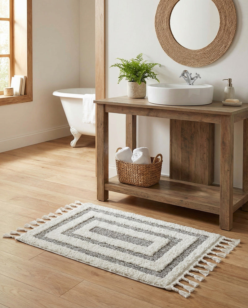 Sahara Chic Collection Area Rug -  Casablanca Rectangle Gray  lifestyle 31