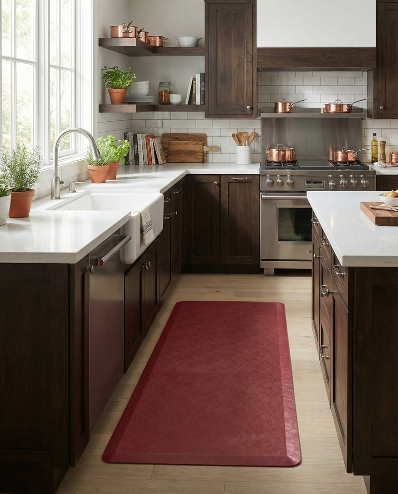 Cozy Mat Collection Area Rug -  Arcadia Rectangle Burgundy Red  lifestyle 19